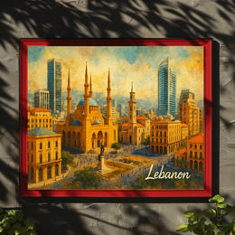 Beirut Cityscape Poster