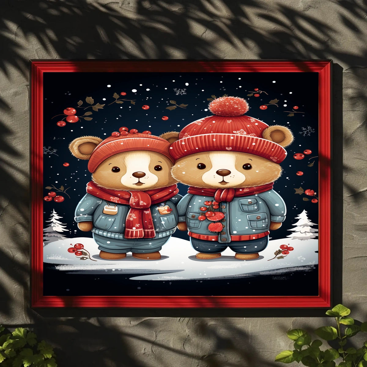 Winter Wonderland Bears Poster