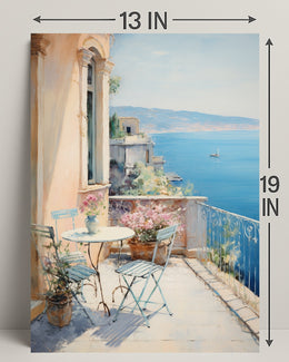 Mediterranean Balcony Retreat Poster