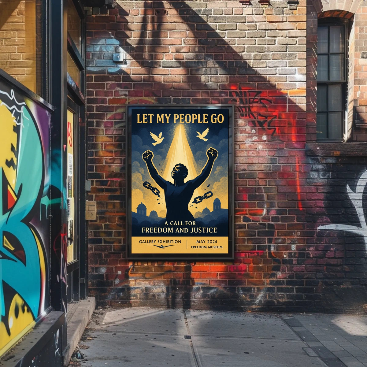 Let My People Go A Call for Freedom and Justice Poster