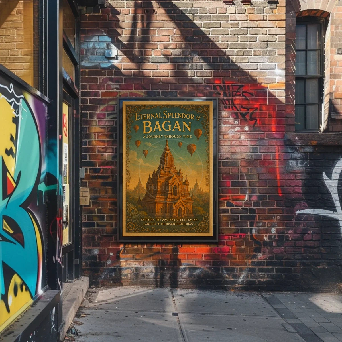 Bagan Pagodas Scenic Dream: Cultural or Heritage Poster