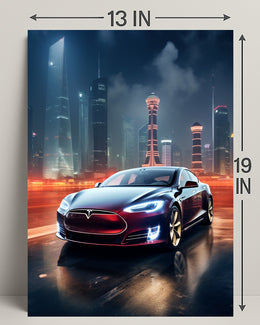 Futuristic Urban Drive Poster