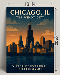Chicago The Windy City Poster PosterGoat