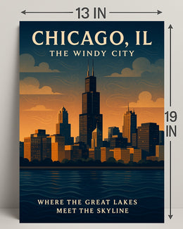 Chicago The Windy City Poster PosterGoat