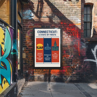 Connecticut A State Of Firsts Poster