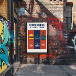 Connecticut A State Of Firsts Poster