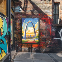 Gateway Arch in Vibrant Skyline National Park Poster