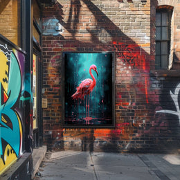 Vivid Flamingo Art Poster