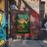 American Samoa National Park Scenic Travel Poster