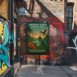 American Samoa National Park Scenic Travel Poster