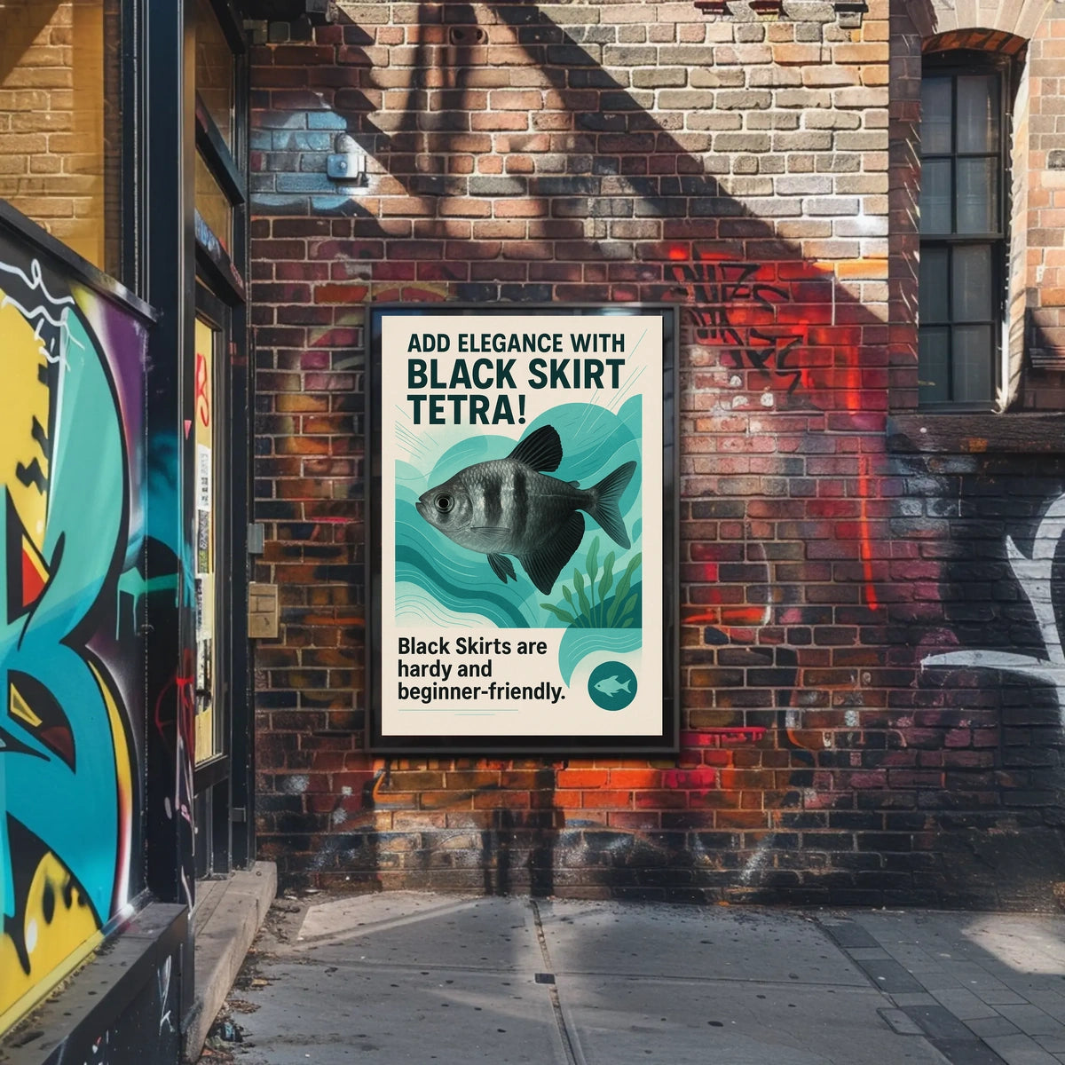Add Elegance with Black Skirt Tetra Poster
