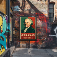 John Adams Second President Patriotism Typography Poster