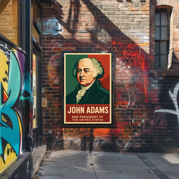John Adams Second President Patriotism Typography Poster
