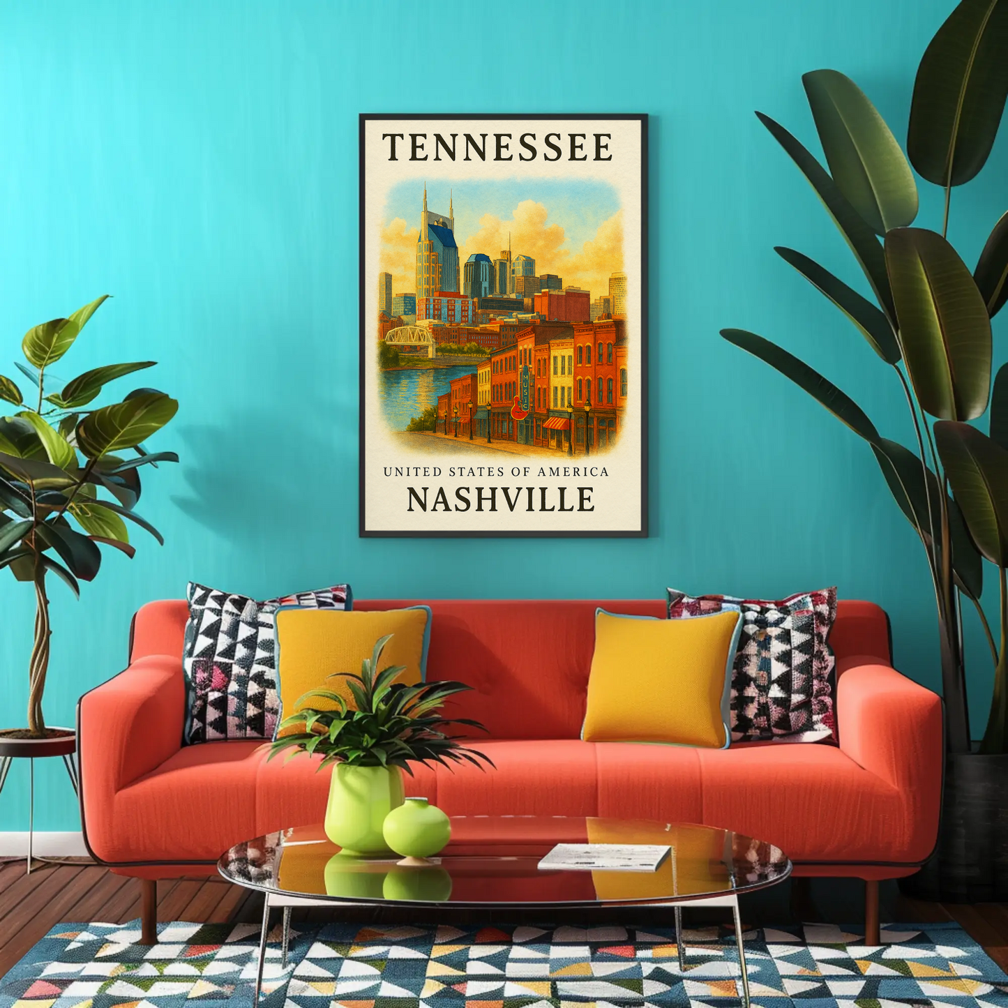 Tennessee, Nashville Signature Series Vintage Travel Poster