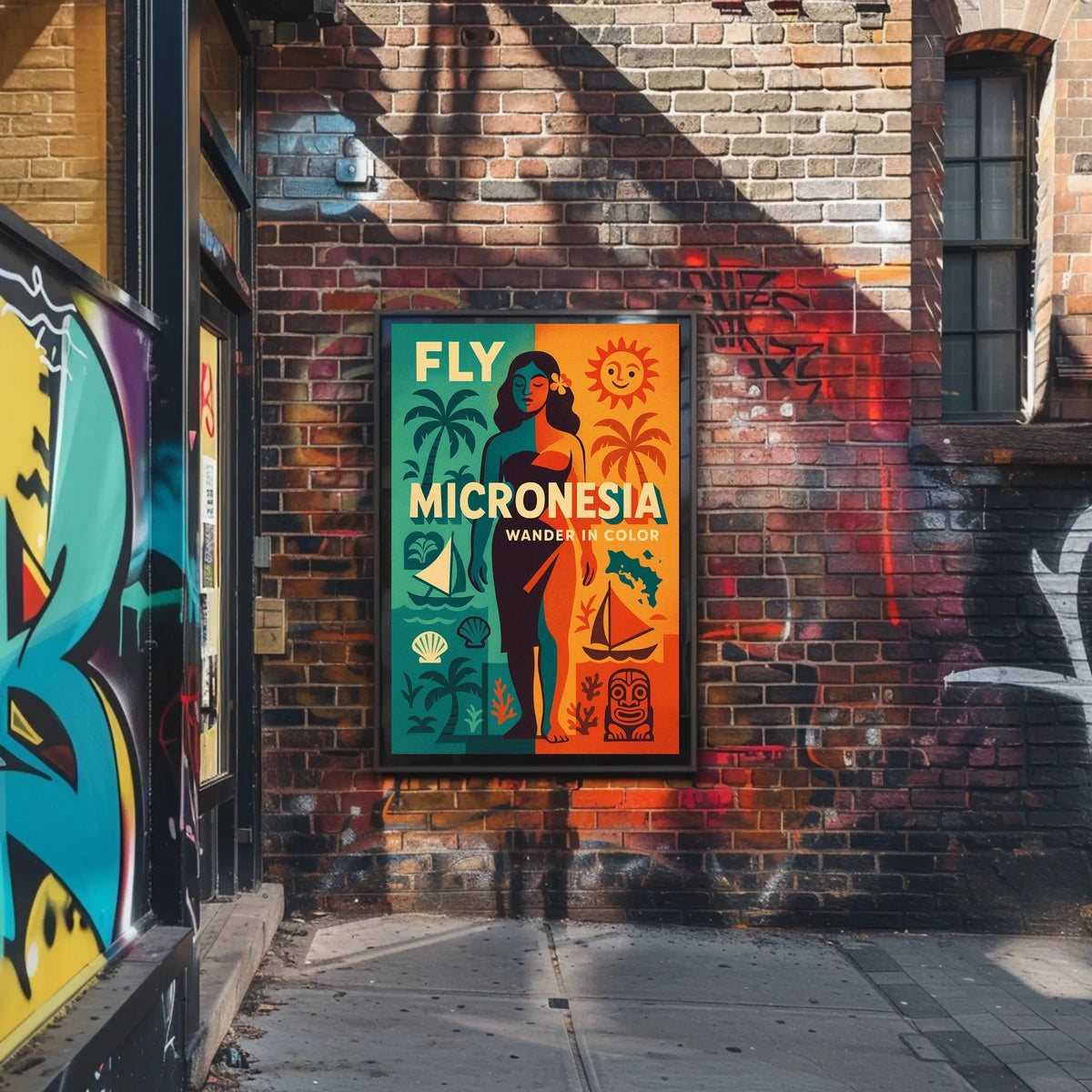 Fly Micronesia Wander in Color Poster