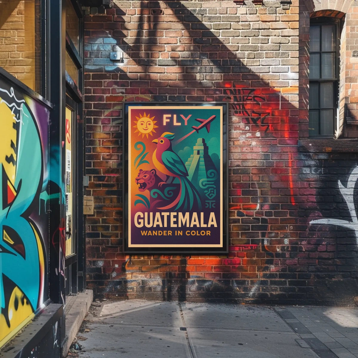 Fly To Guatemala Wander In Color Poster