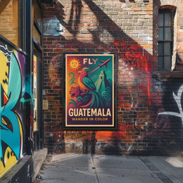 Fly To Guatemala Wander In Color Poster