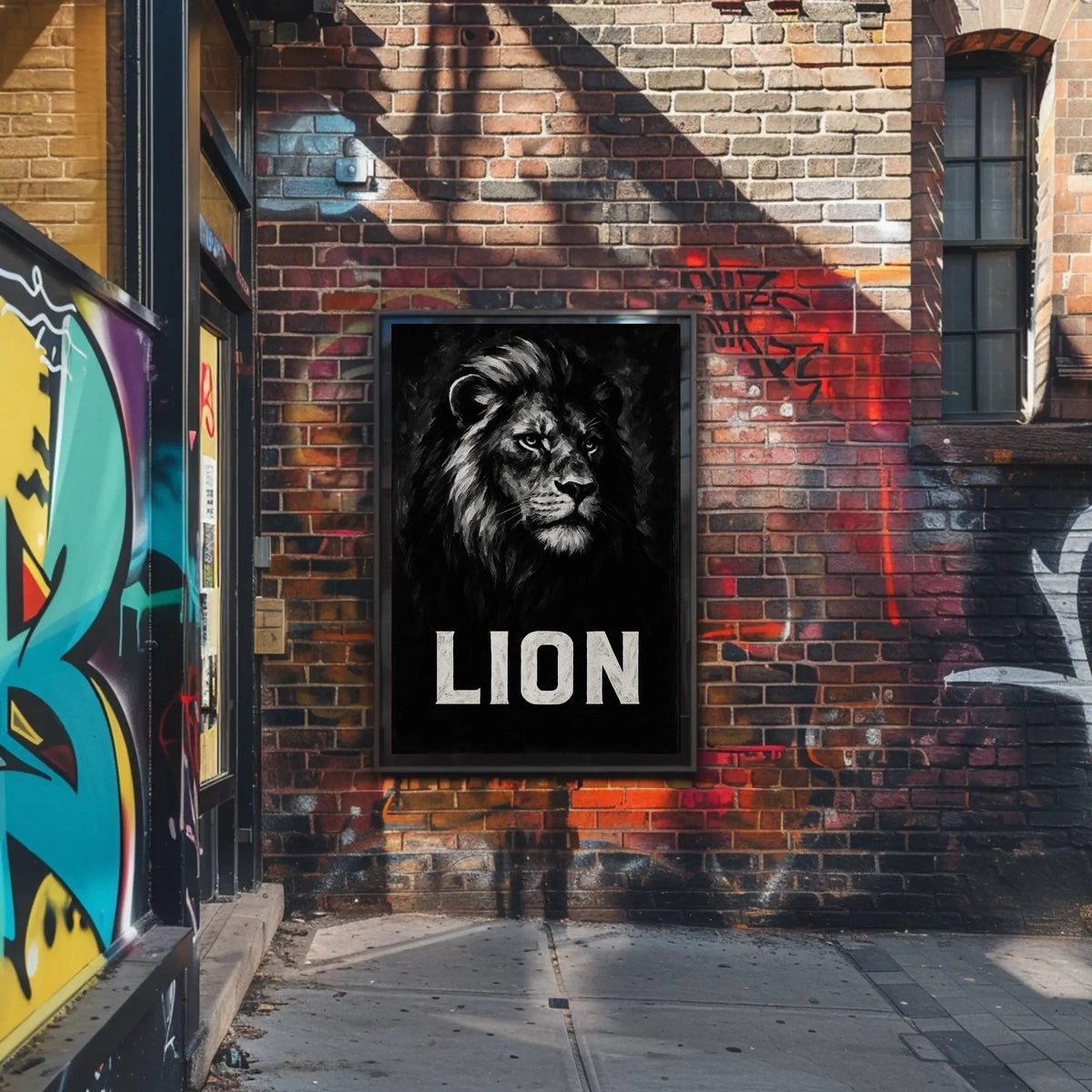 Majestic Lion Portrait Poster