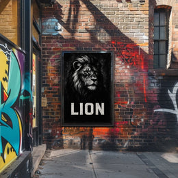 Majestic Lion Portrait Poster