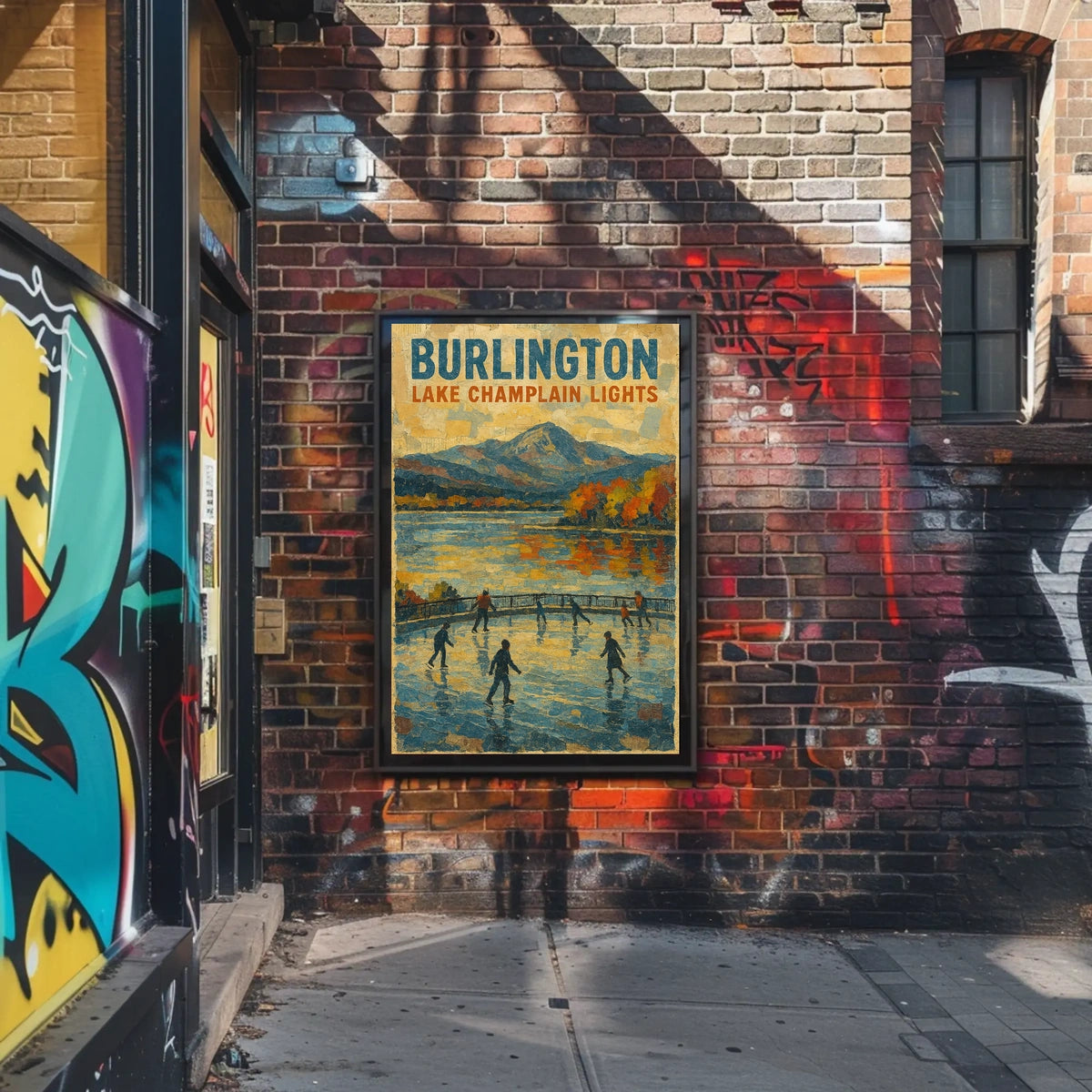 Burlington Lake Champlain Lights Poster