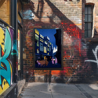 Night Market Scene Poster PosterGoat