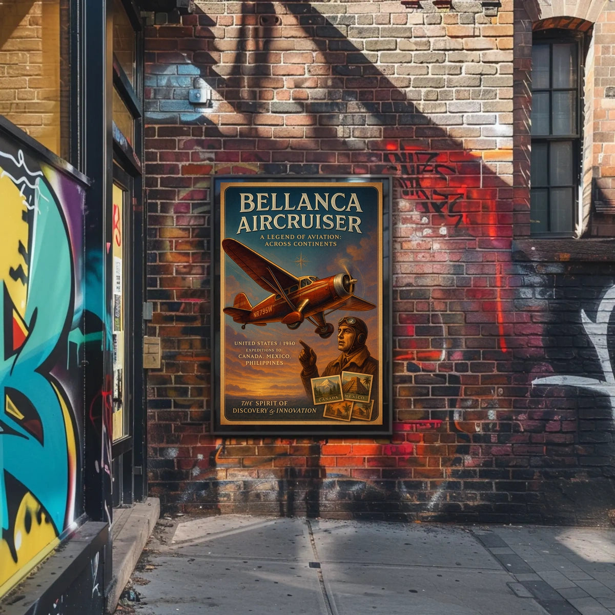 Bellanca Aircruiser Vintage Aviation Adventure Poster