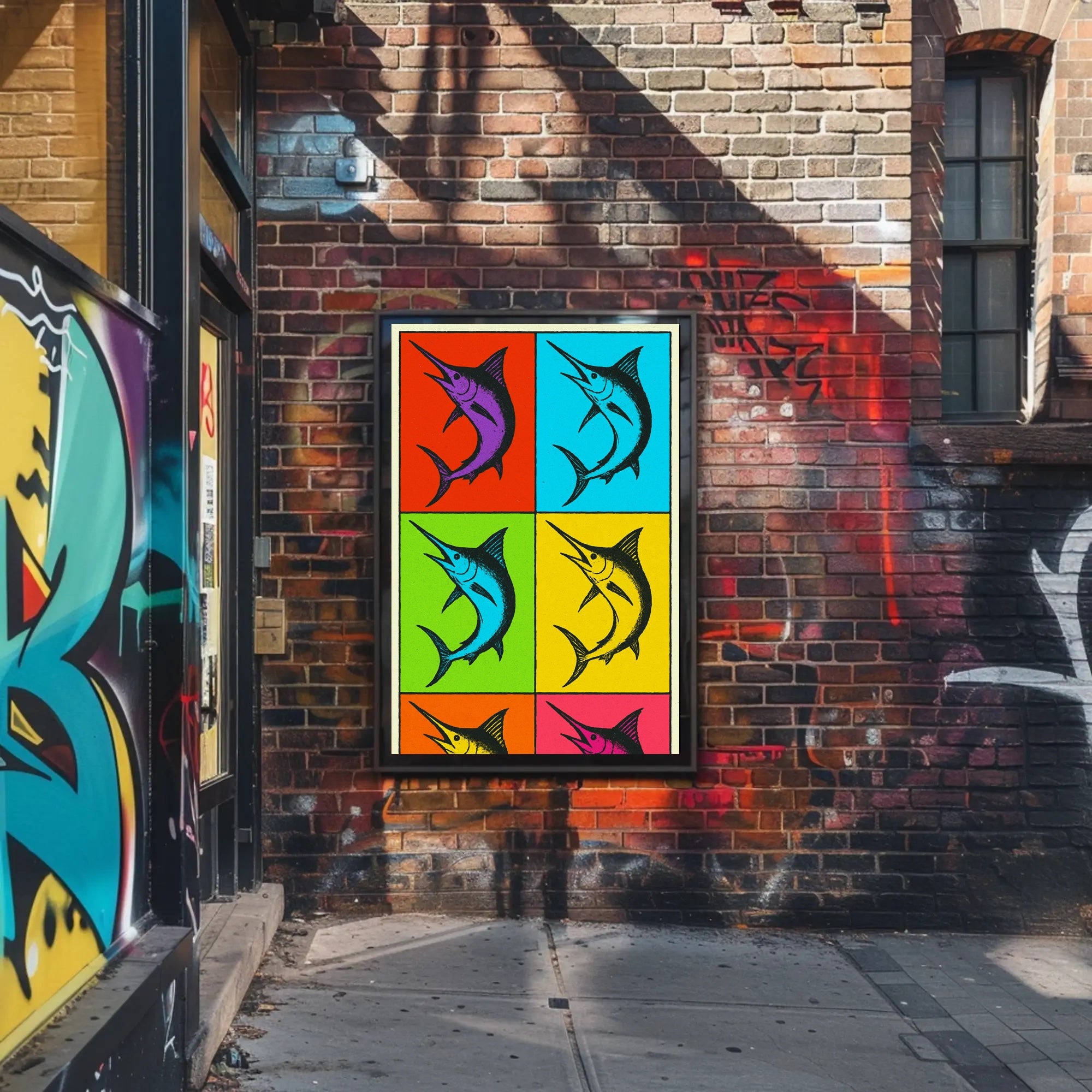 Vibrant Fish Pop Art Poster PosterGoat