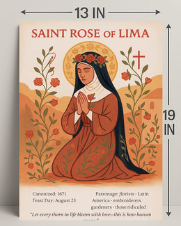 Saint Rose of Lima Poster PosterGoat