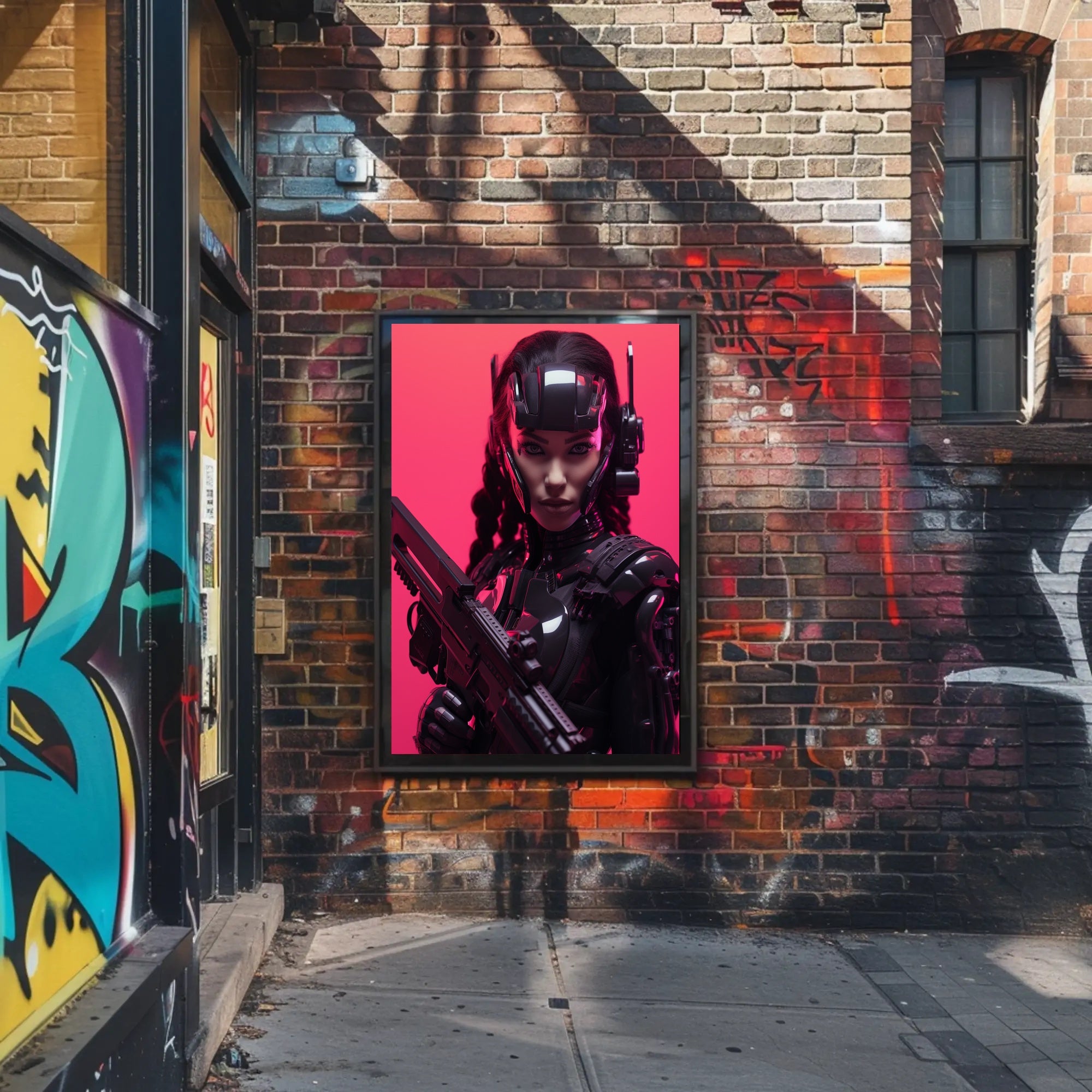 Cybernetic Warrior Poster PosterGoat