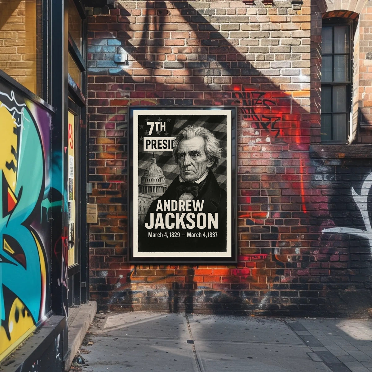 Andrew Jackson 7th President of the United States Digital Montaje Poster