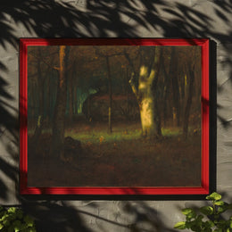 Mystical Forest Scene Artistic Poster