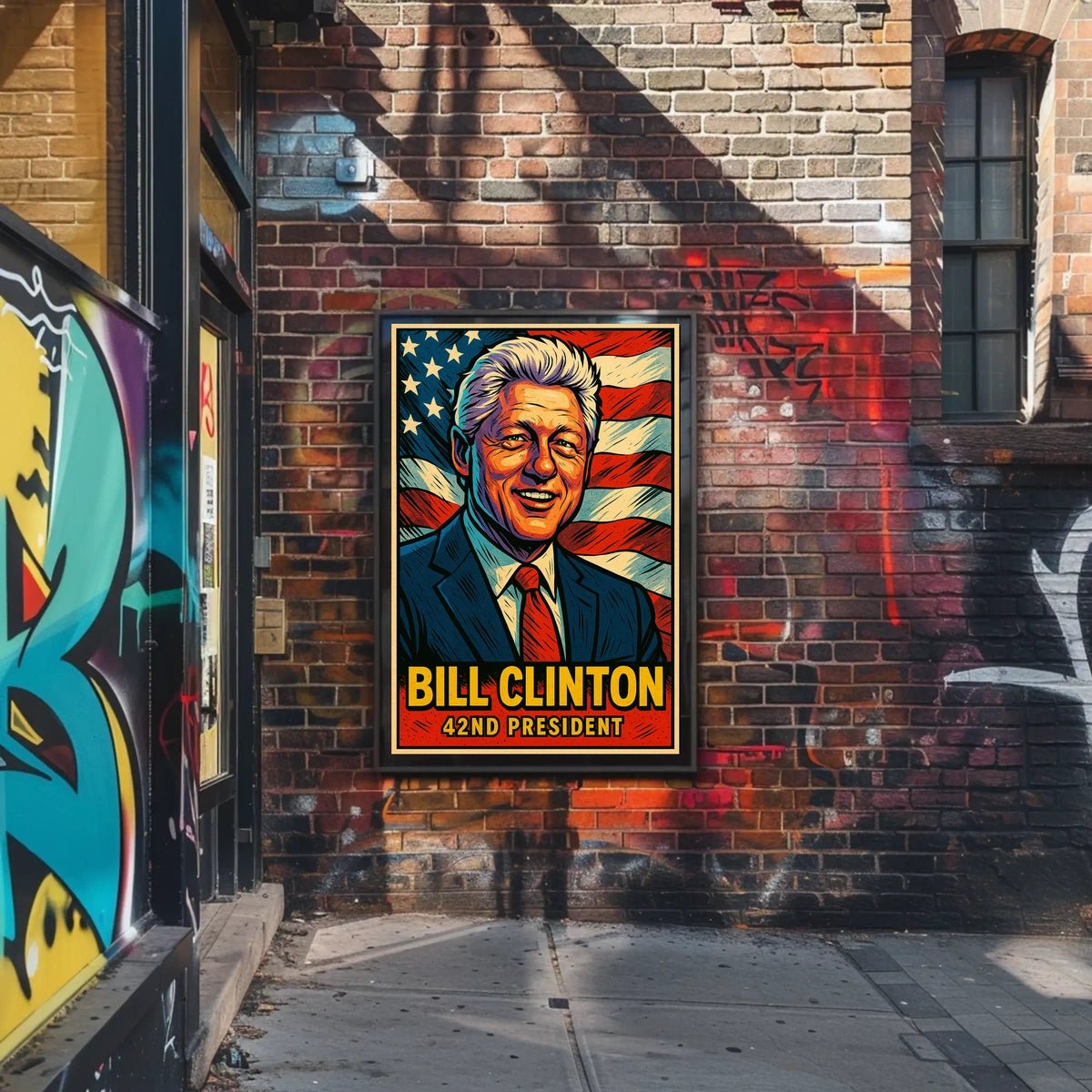 Bill Clinton 42nd President Poster Wall Art Decor Home