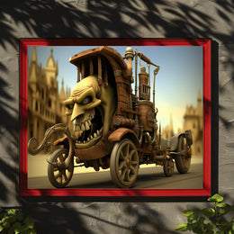 Fierce Steampunk Hybrid Vehicle Fantasy or Mythology Poster