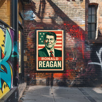 Ronald Reagan Retro Portrait American Nostalgia Poster