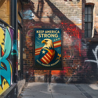 Keep America Strong Patriotic Vintage Poster