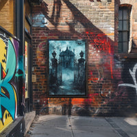 Haunted Manor At Dusk Poster