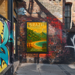 Brazil's Vibrant Adventure Travel Poster