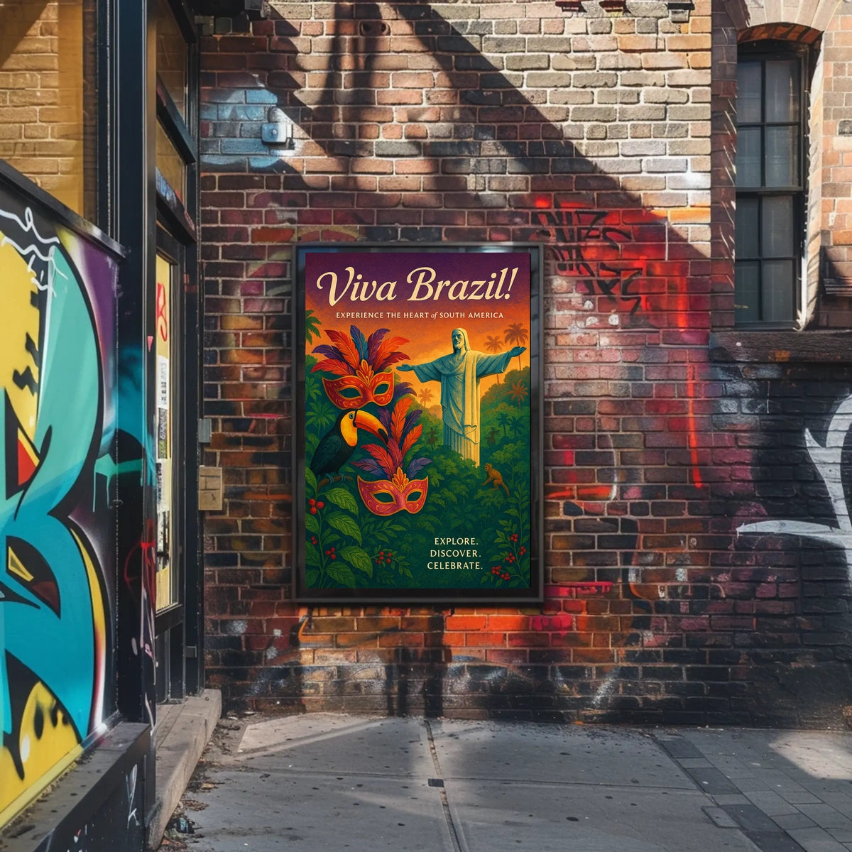 Viva Brazil Experience the Heart of South America Poster