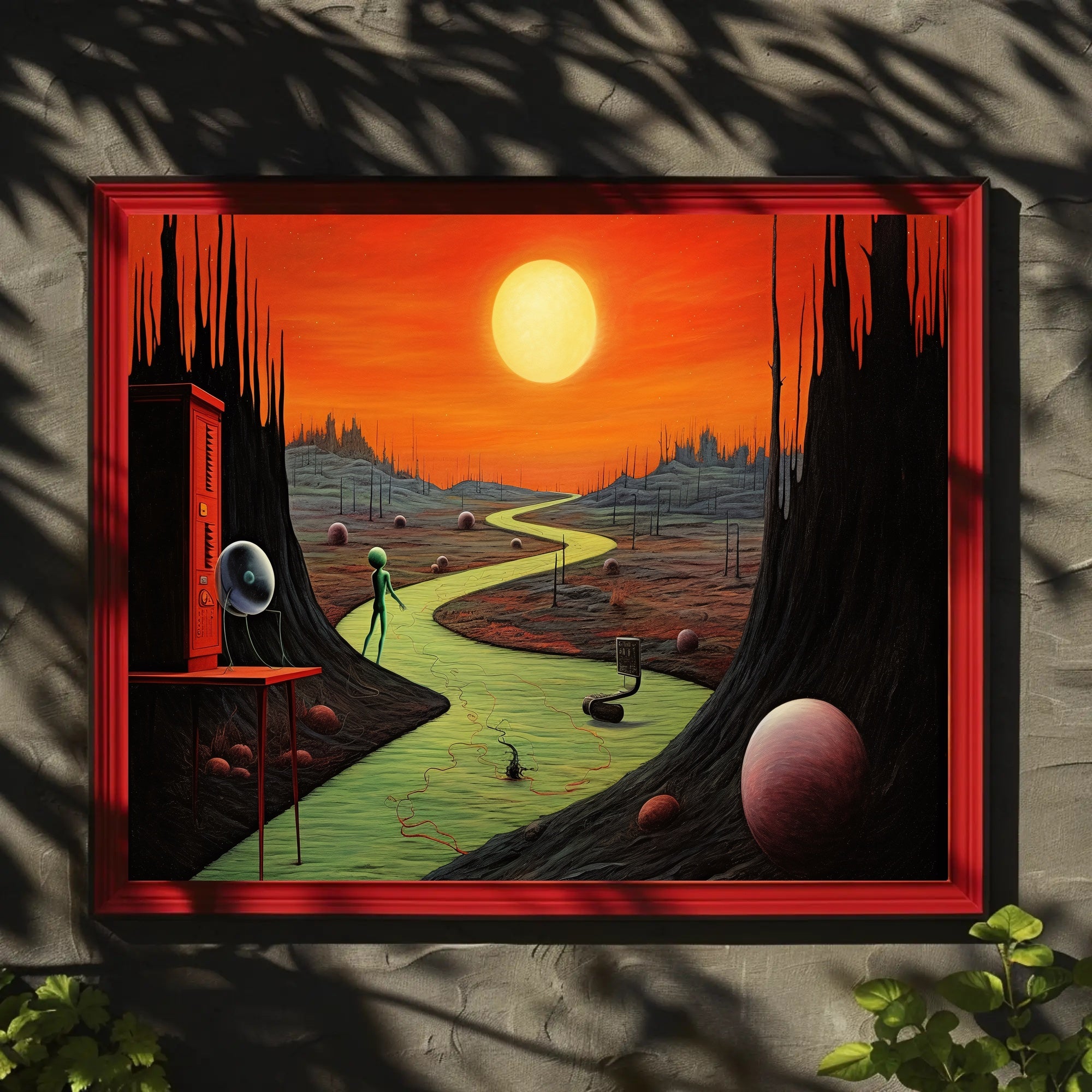 Surreal Alien Landscape Poster in Futuristic Sci-Fi Category