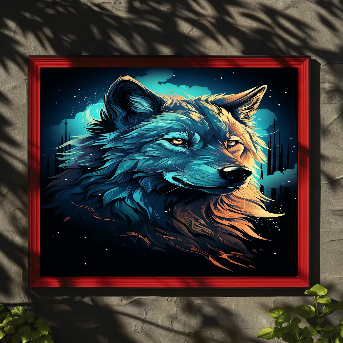 Majestic Wolf In The Night Poster