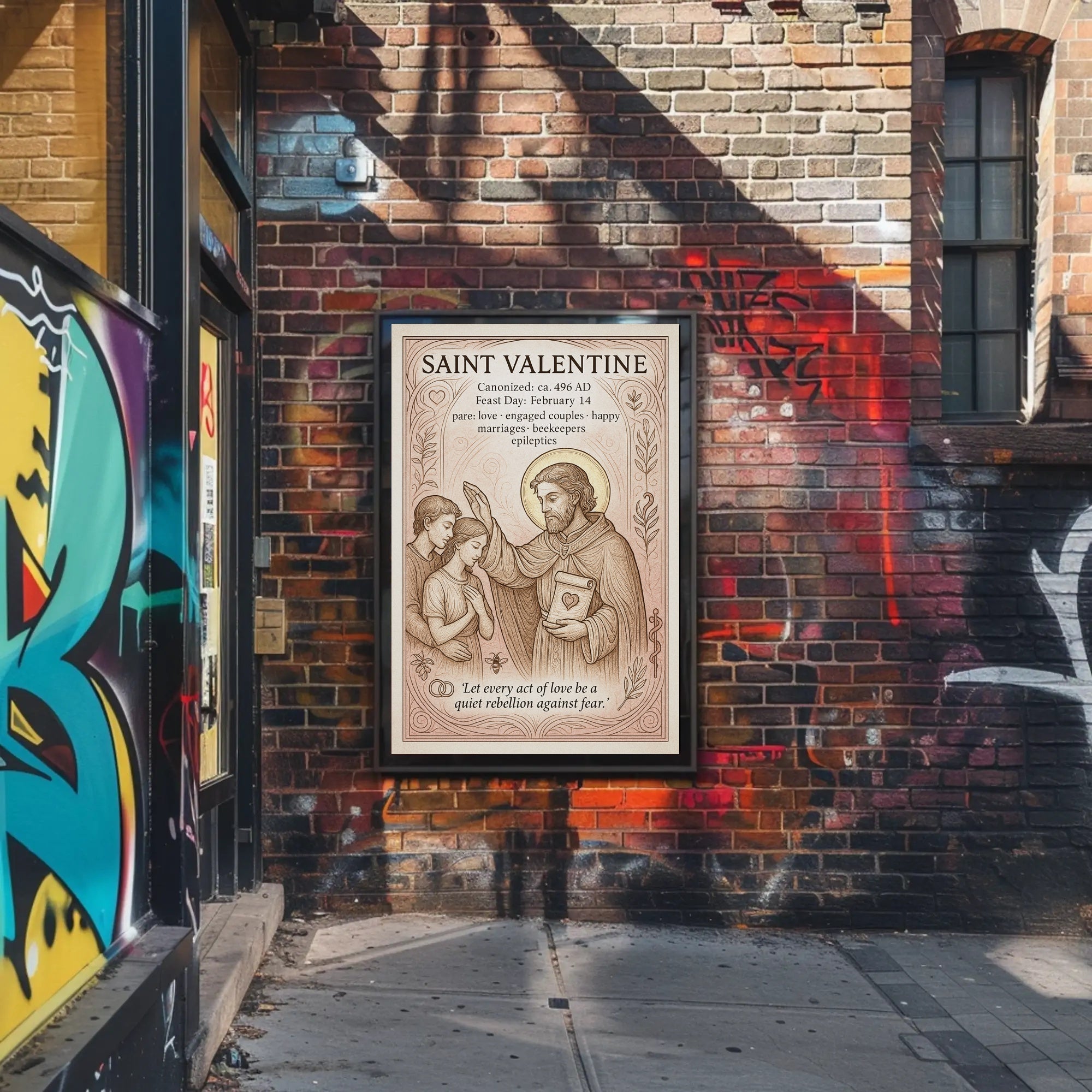 Saint Valentine Patron of Love Poster PosterGoat