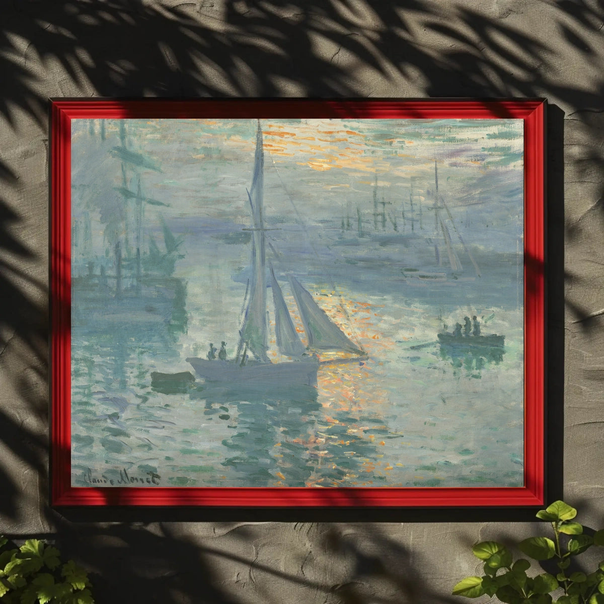 Serene Impressionist Harbor Scene Poster