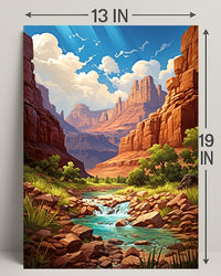 Majestic Canyon Landscape Poster