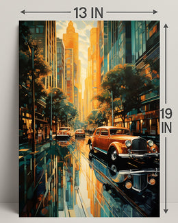 Vintage Cityscape Vintage Poster