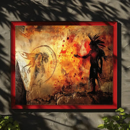 Prehistoric Cave Art Poster: Indigenous Heritage Design