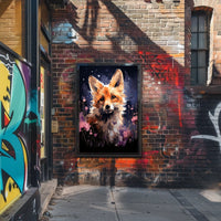 Enchanting Fox in Floral Fantasy Art Poster