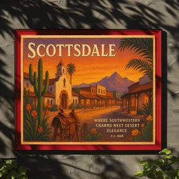 Southwestern Charm Scottsdale Travel Poster