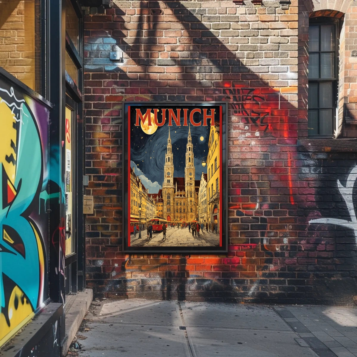 Munich Nightscape Poster