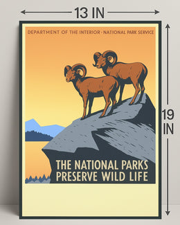 Preserve Wildlife in National Parks Poster PosterGoat