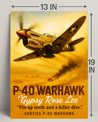 Gypsy Rose Lee P-40 Warhawk Poster PosterGoat